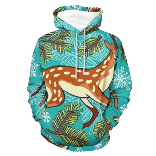 Sweat à capuche feuilles d'élan parfait pour vos balades