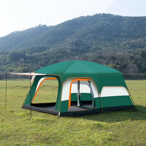 Carpa de camping de 2 habitaciones con toldo solar impermeable miniatura 3