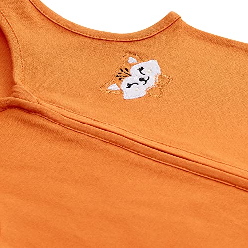 Image of DaysU Baby Sleep Sack 6-12 Months, 100% Cotton, Unisex Wearable Blanket 2-Way Zipper TOG 0.5, Breathable Lightweight Sleeping Bag 2 Pack, Fox, Medium