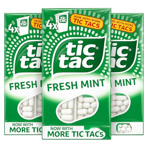 Tic Tac Freshmints 12 Pack | Breath Freshening Mints in Pocket-Sized Flip-Top Dispensers | Long-Lasting Minty Freshness | Refreshing Mints for Travel Car Office or On-the-Go