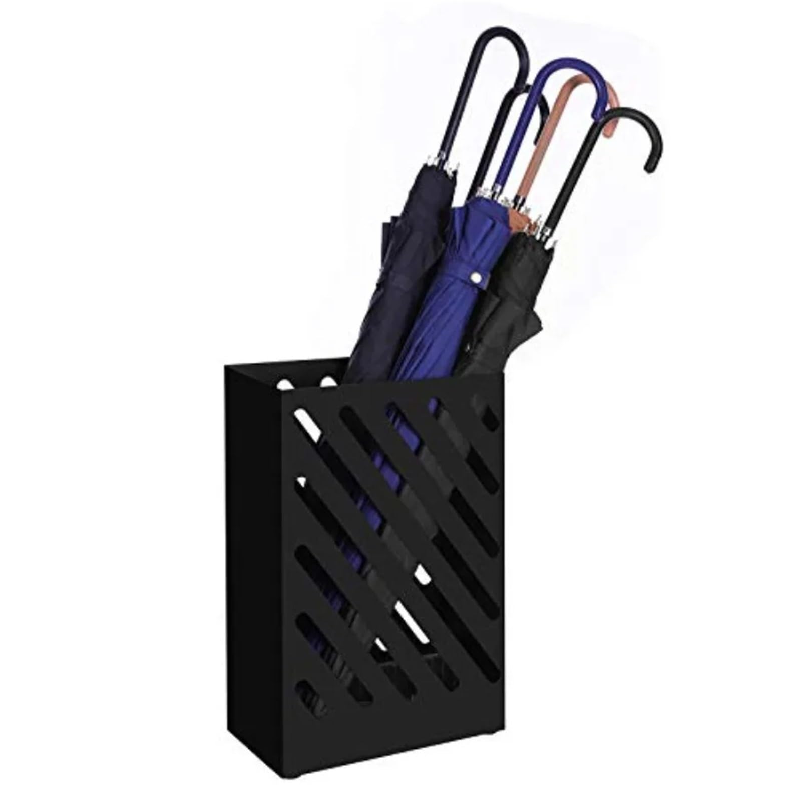 FVDZRFIE Umbrella Stand Metal Metal Umbrella Stand Holder Rack With A Removable Drip Tray 4 Design For Entryway(Stripe)