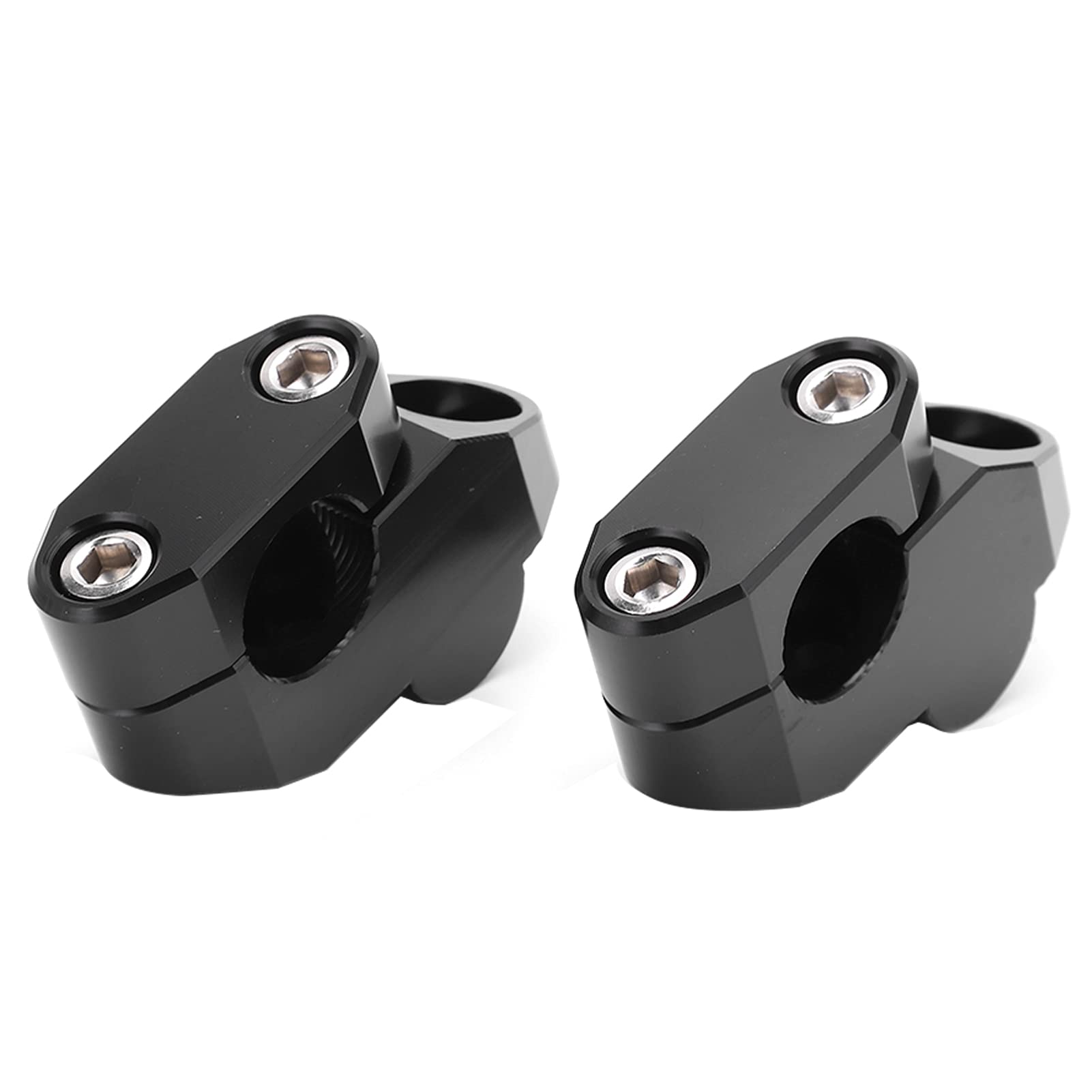 Kierownica Riser Podnoszenie Kierownicy Motocykla 7/8-calowe Piony Kierownicy Motocykl ze Stopu Aluminium CNC Akcesorium do Modyfikacji(czarny)