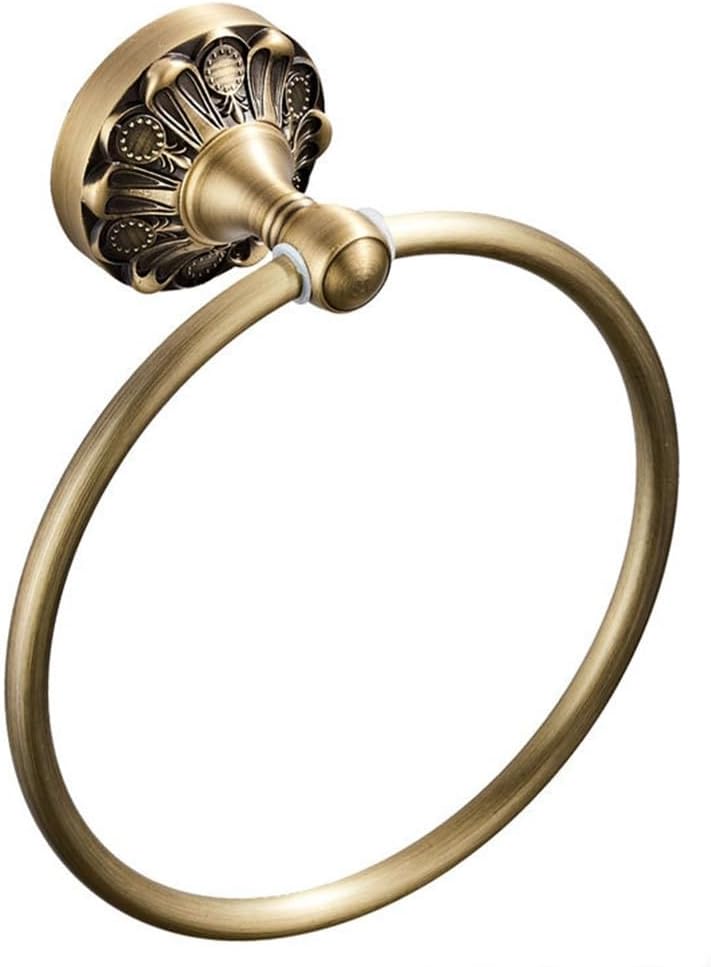 Antique Style Wall Mounted Towel For Ring Made Of Brass With Bronze Finish For Bathroom And Multiple Room Use, Screws Provided For Installation