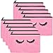 10 Pieces Eyelash Makeup Bags Cosmetic Bags Travel Make up Pouches with Zipper for Women Girls (Pink)
