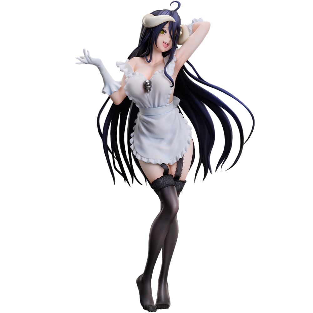 Zhongkaihua Albedo Figure White Maid Ver Anime Girl PVC Albedo Model Statue 26CM Home Desk Decoration Birthday Gift For Fans — image 1