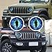 RGOAANC 2PCS Beast Eyes Headlight Decals, Automotive Decals, 3D Stereo Beast Eyes Stickers, Car Accessories Cool Body Window Bumper Decoration Stickers for Jeep Wrangler and Most Vehicles (Blue)