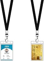 Vista 9 de Soporte grueso para tarjetas de identificación, resistente al agua, plástico transparente, PVC, bolsillo vertical resellable (vertical, 5 unidades)