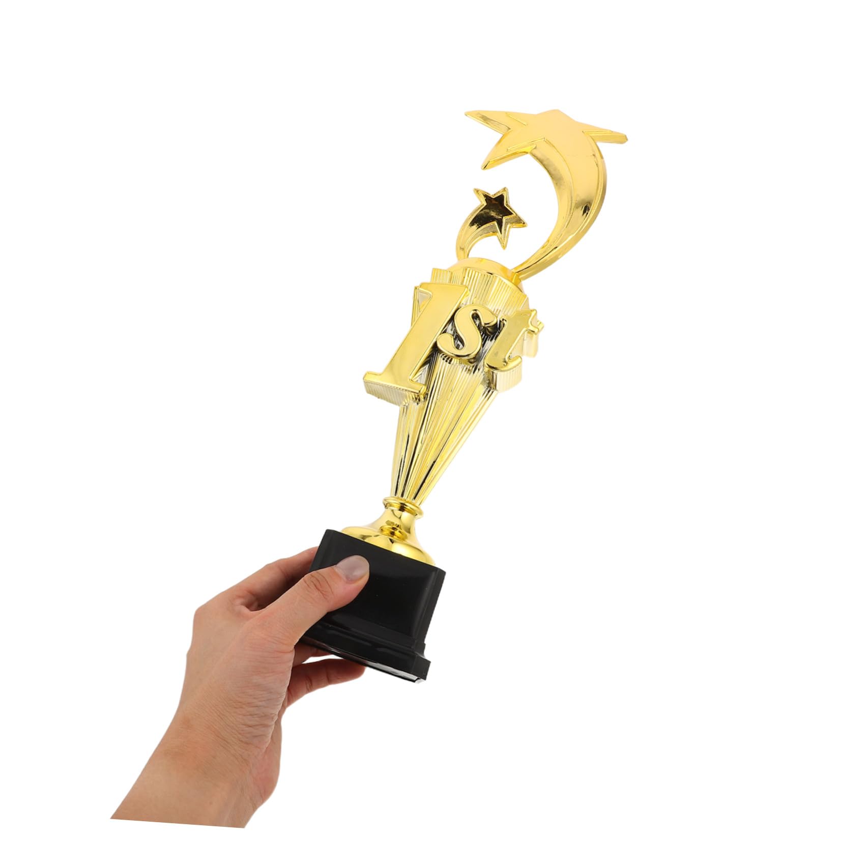 Toyvian 3 Pezzi Set di Tre Trofei in Plastica Oro per Tornei Sportivi | Design Divertente, per Appassionati di Sport, Riconoscimenti Gara, per Partite di Calcio