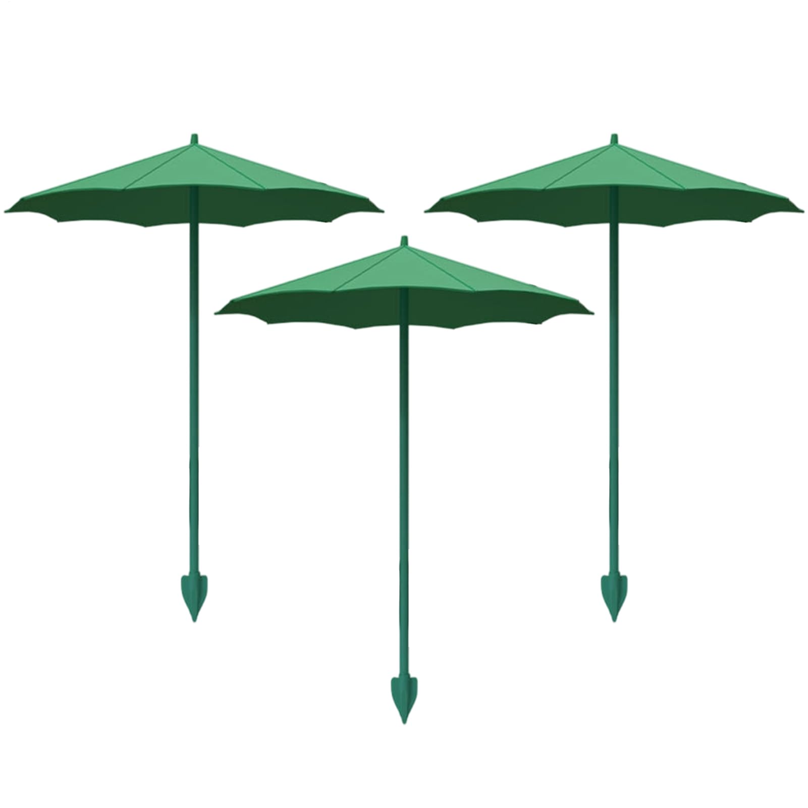 Plant Protection Covers (Pack Of 3) - Decorative Mini Plant Umbrellas For Summer Heat Stress, Garden Sunshades For Young Shrubs Nursery Plants, Fiberglass And PP Support, Small/Large