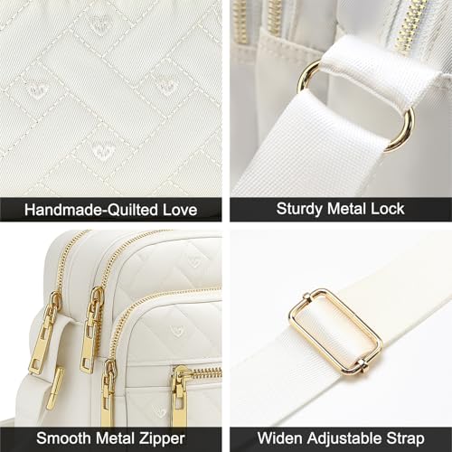 Image of Medium Nylon Crossbody Bags for Women Trendy Crossbody Purses Travel Large Cross Body Bag Quilted Purse