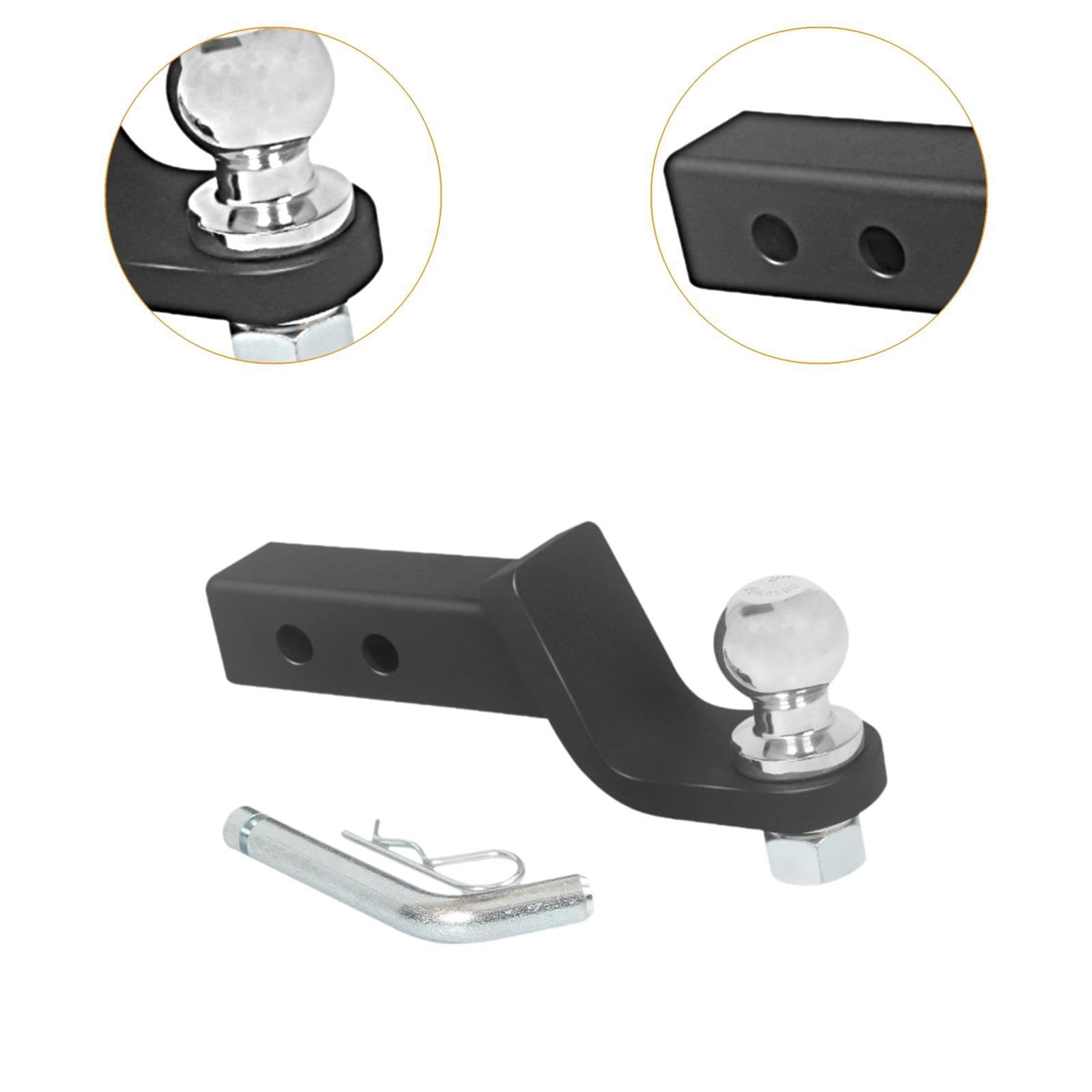 harayaa Soporte Bola para Remolque, Enganche Lanza, Receptor Acero, Suministros versátiles, Pieza Repuesto Profesional, Accesorios fácil, Negro