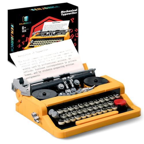 ENJBRICK Typewriter Building Set Compatible with Lego for Adults,Ideas Cute Building Toys for Girls 8-14 Years,Christmas Toys for Kids
