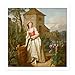 Produktbild Martin Drolling Woman English Garden Painting Square Wooden Framed Wall Art Print Picture 16X16 Inch Frau Garten Gemlde Holz Wand Bild