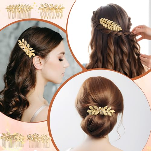 4 Pentes de cabelo para mulheres, pentes de cabelo decorativos para mulheres, acessórios femininos,