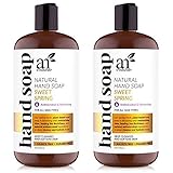 Artnaturals Hand Soap Wash 16 Fl Oz - Natural Liquid Wash with Moisturizing Aloe Vera & Honeydew Scent for Healthy Hydrating Hands - 2 Pack