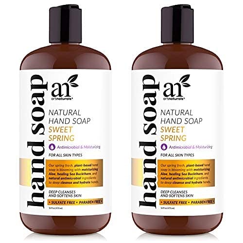 Artnaturals Hand Soap Wash 16 Fl Oz - Natural Liquid Wash with Moisturizing Aloe Vera & Honeydew Scent for Healthy Hydrating Hands - 2 Pack