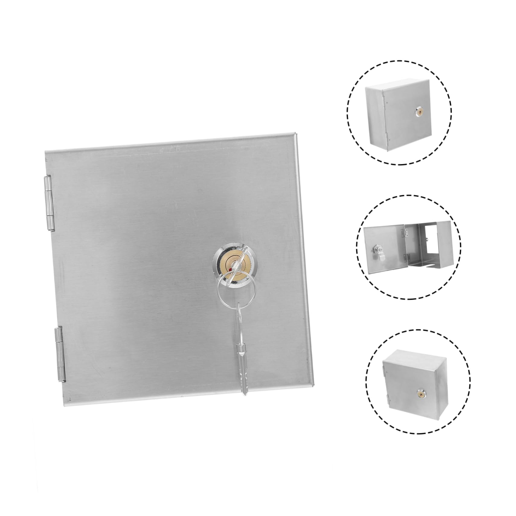 Caja de Conexiones Eléctricas Exterior Inoxidable con Cerradura y Llaves Diseño y Antirrobo para Enchufes Eléctricos para Carga de Vehículos Eléctricos y Uso Exteriores