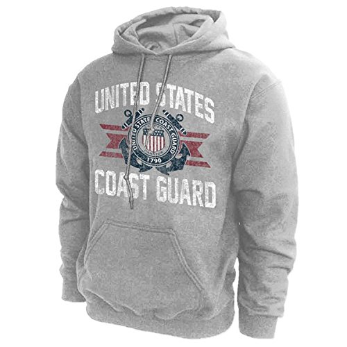 U.S. Coast Guard Emblem Hoodie - Large Grey