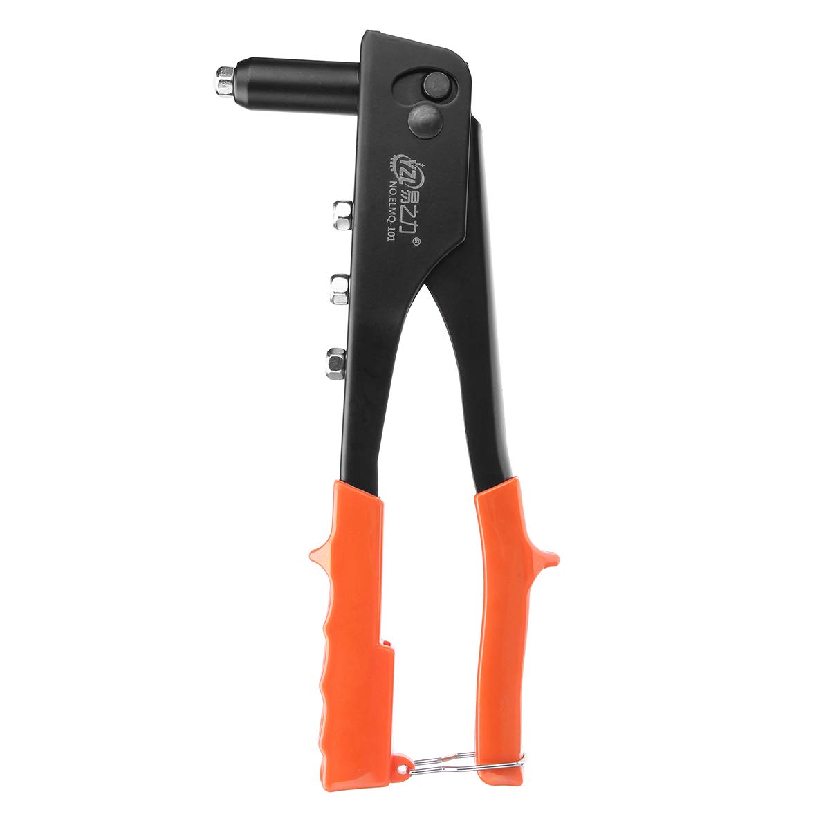 Mano Pop Riveter Singolo Doppio Nucleo Rivettatrice Pistola + 100Pcs Assortiti Rivetti Kit - B
