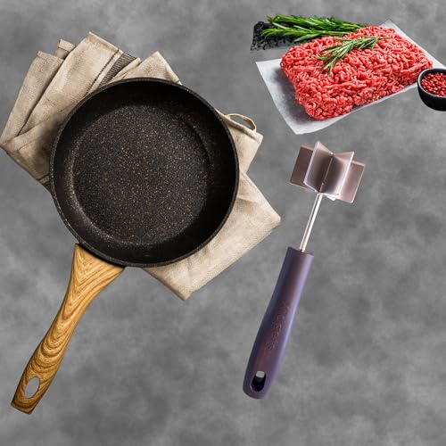 Image of 2pc Box Set - Large Stainless Steel Ground Beef Chopper & Mini Avocado Masher - Heavy Duty Stainless Steel Kitchen Utensils by Xidgets