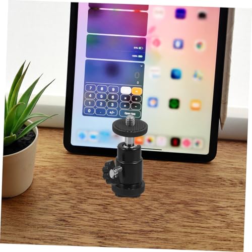 KOCKSHION 2個 アルミ合製軽量耐久プロジェクタートライポッドヘッド ボール雲台マウント カメラ三脚アダプター 多機能安定性向上補光灯用