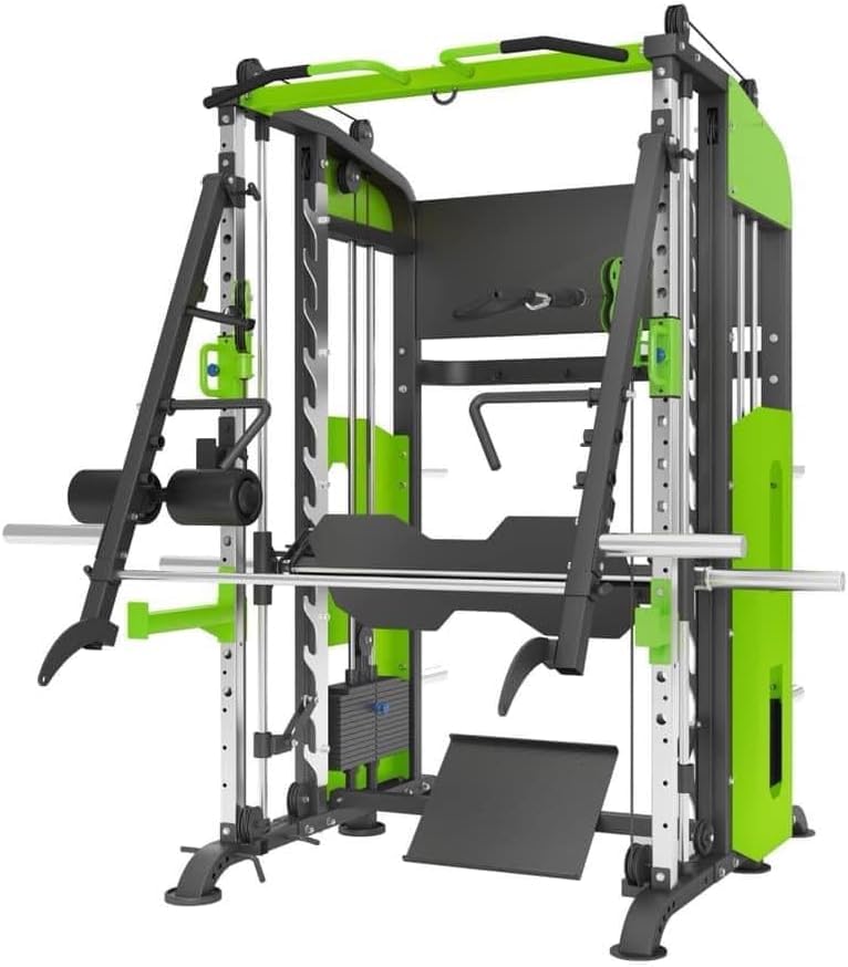 Proxima Health & Fitness Smith Machine Trainer with Adjustable Bench | Commercial-Grade All-in-One Home Gym System | 99+ Exercise Models | Squat Rack, Pulley System, Dual Weight Stack (100kg x 2)