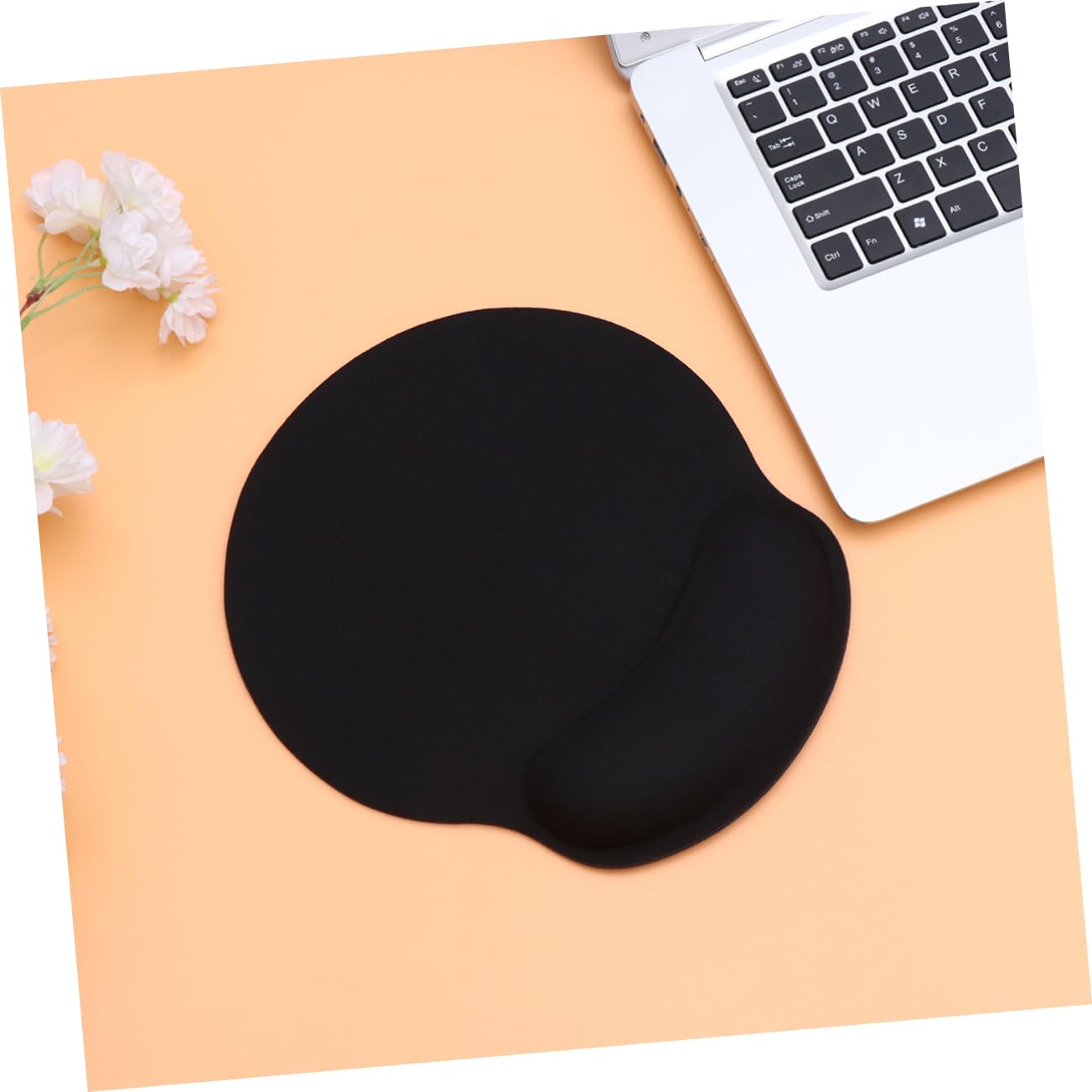 TEHAUX 2 Set 2 Pezzi poggiapolsi per lavorare keyboard pad tappetino mouse tapettino mouse Kit per tastiera e mouse polso ergonomico poggiapolsi per tastiera poggiapolsi del mouse Black