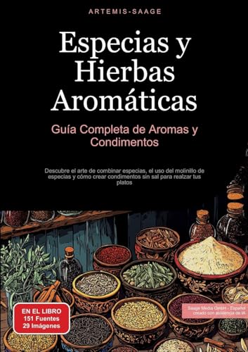 Especias y Hierbas Aromáticas: Guía Completa de Aromas y Condimentos:Descubre el arte de combinar especias, el uso del molinillo de especias y cómo crear condimentos sin sal para realzar tus platos