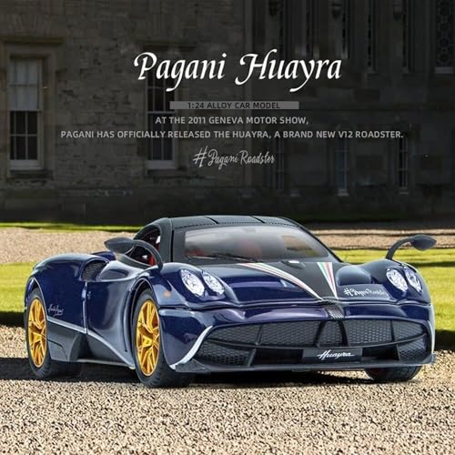 Image of Pagani Huayra 1:32 Model Car Exclusive Alloy Metal Pull Back Die-cast Car Diecast Metal Toy car with Openable Doors & Light Music Best Gifts Toys Kids【Colors as Per Stock】