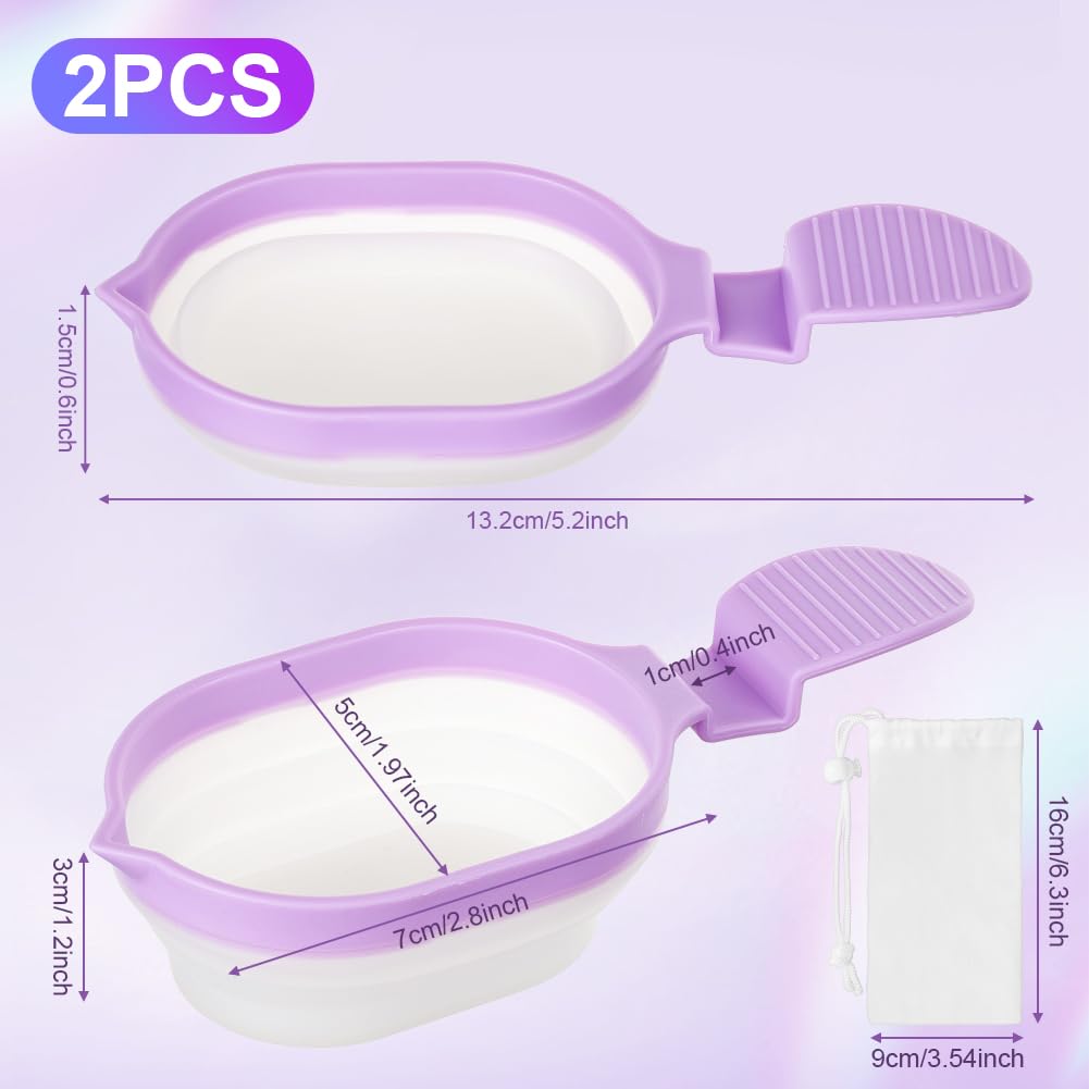 Gobelets à Urine Pliables, 2 Pièces Réutilisables Tasse en Urinoir Femme Portable Outils de prélèvement d'urine pour la Collecte d’Urine Féminine pour Enceintes Domicile Hôpital (Violet)