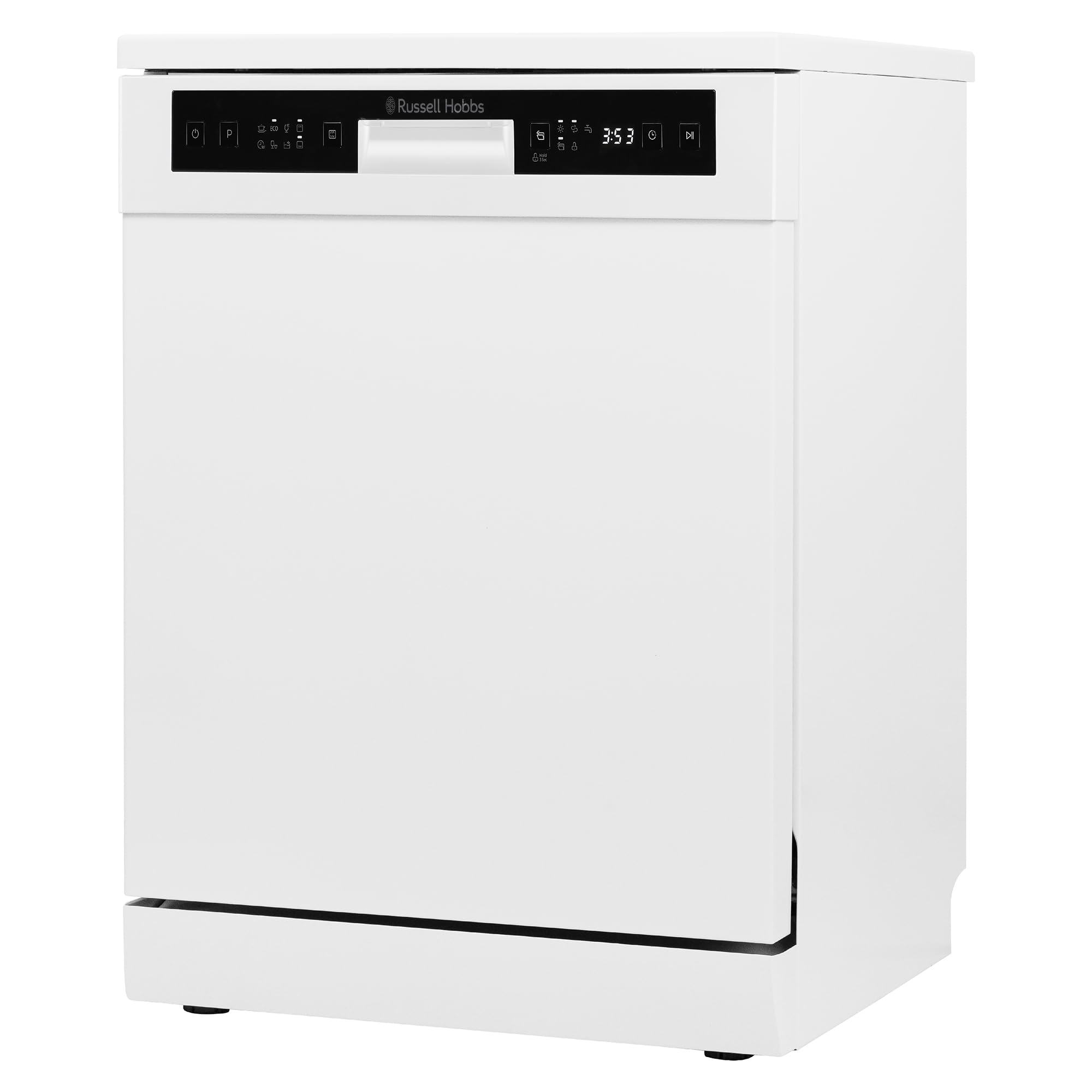 Russell Hobbs Freestanding Dishwasher, Class D, 14 Place Settings, 6 Wash Programs, 24-Hour Delay Start, Auto Door Open, 1 x Height Adjustable Basket and Mini Cutlery Tray in White, RH60DW00D2W — view 11
