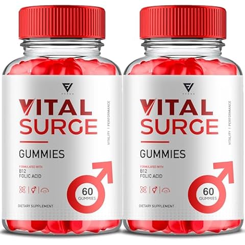 (2 Pack) Vital Surge Gummies, Vital Surge Gummies Max Strength Vitamin Support Supplement, VitalSurge Advanced Health Wellness Support Formula Gummies (120 Gummies) Cover