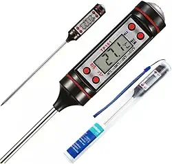 Termômetro Culinário Digital com Espeto - Ideal para Alimentos e Cozinha, Medição Rápida e Precisa, Controle de Temperatura para Carnes, Assados e Outros Alimentos, Fácil de Usar