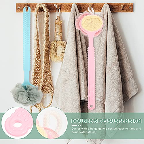 Beaupretty 2 peças de escova de banho de chuveiro com cerdas e buchas para as costas, escova de banh