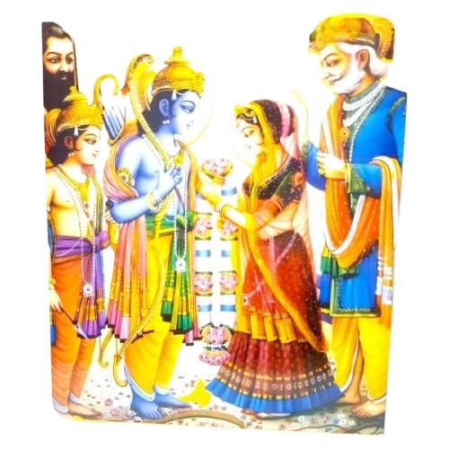 Wooden MDF Ram Sita Vivah for Lord Shri Ram and sita Ji (5 X7 INCH)-picture-27