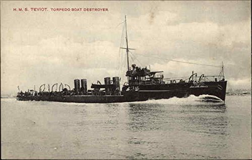 H.M.S. Teviot Torpedo Boat Destroyer Boats Ships Original Antique Postcard