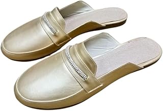 كاريسما حذاء مسطح كلاسيكي مريح بمقدمة دائرية للنساء مع شريط ماسي رفيع بدون كعب