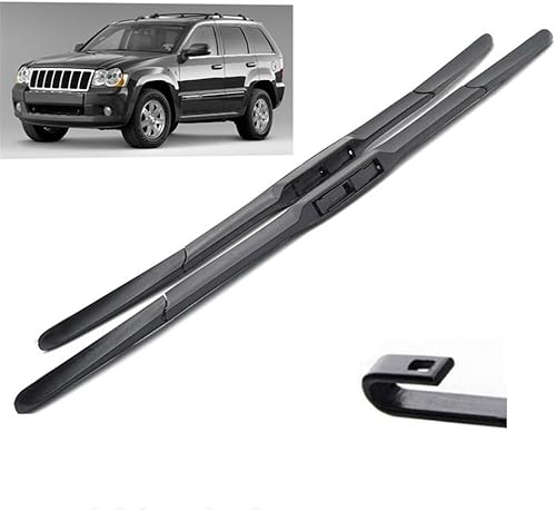Escobillas de limpiaparabrisas delantero compatibles con Jeep Grand Cherokee MK3 2005-2010 para parabrisas de ventana de automóvil, cepillos de