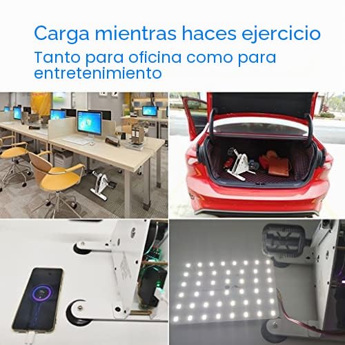 Generador de pedales de 50 W/100 W, entrenador de rehabilitación, pedales de bicicleta que generan electricidad, 2 puertos USB, salida CC para energía ecológica