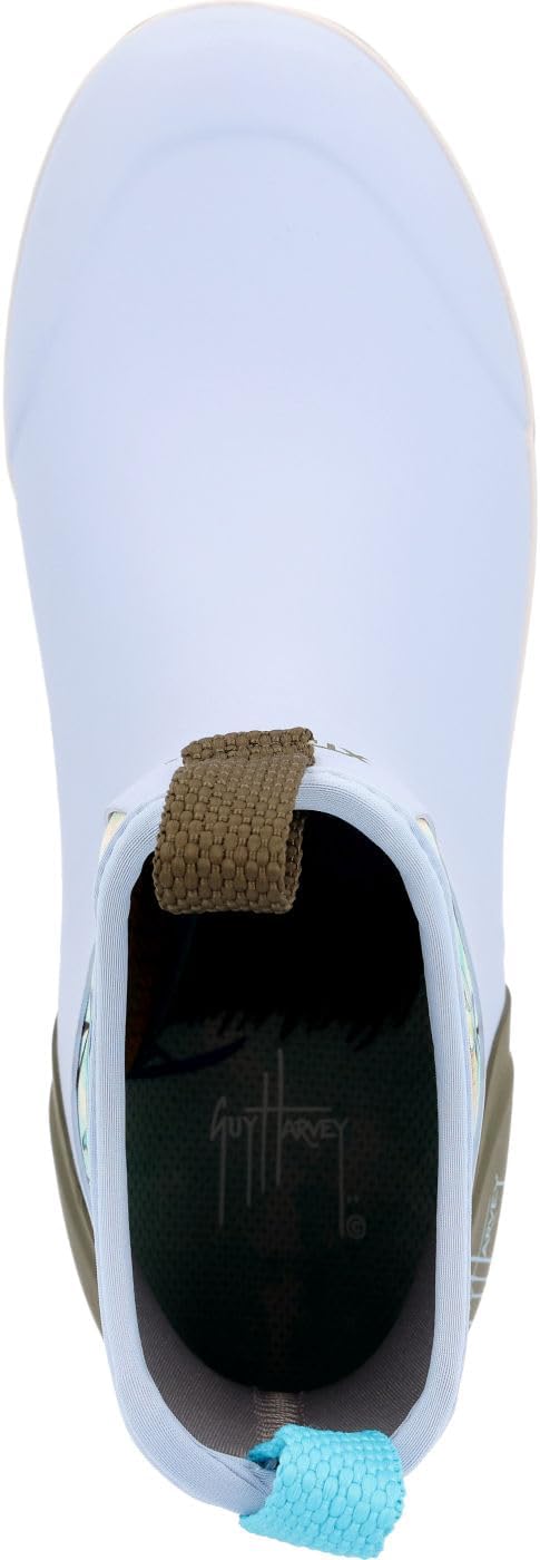 Xtratuf Women's Ankle Deck Boot Guy Harvey, Sky Blue Marlin, Size 8(M)
