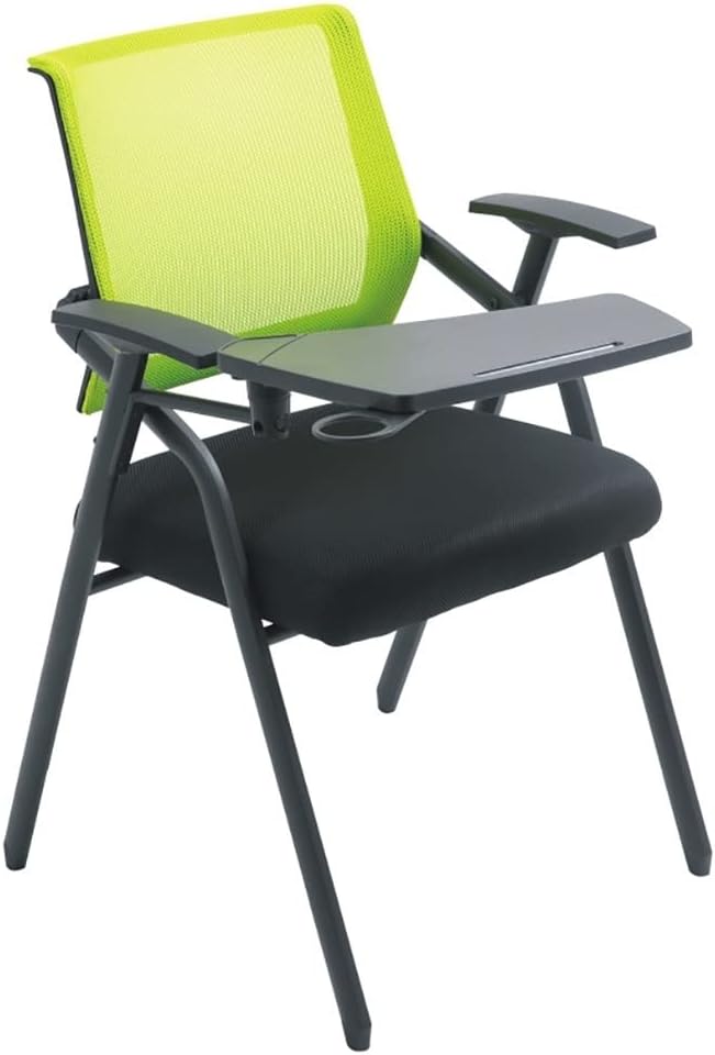 Mesh Folding Chairs with Right Handed Tablet Arm - Padded Student Chair with Desk Attached, Nesting Chair with Mesh Back Tablet Arm - Perfect for Classroom or Office Use