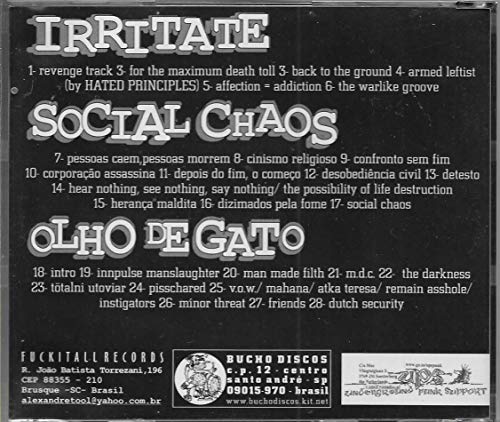 Irritare & Social Chaos & Olho De Gato - Cd 3 Ways Of Armageddon