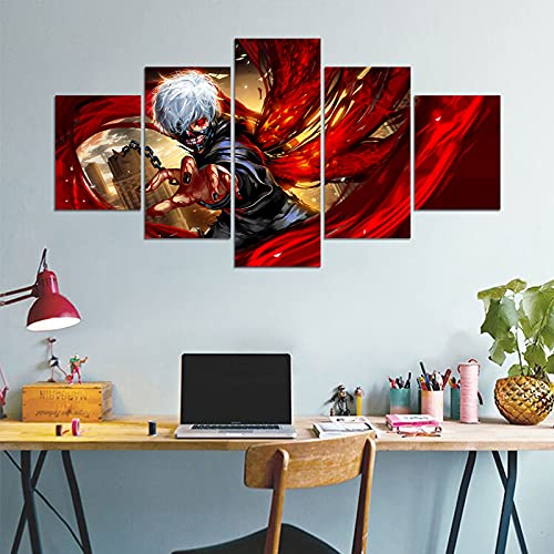 Kaiwalk Tokyo Ghoul Poster Anime Kaneki Ken Print On Canvas Painting Wall Art For Living Room Decor Boy Gift (Unframed, Q-Tokyo Ghoul) #TOP2
