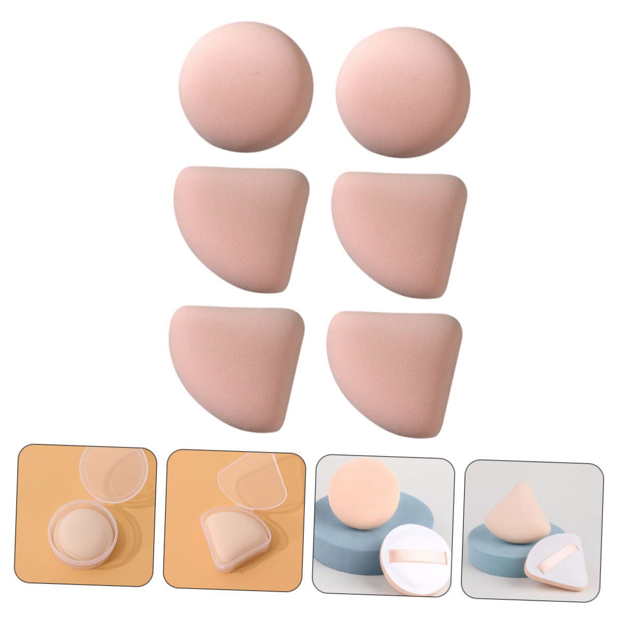 Beavorty Pz soffio a cuscino d'aria dischetti di cotone per il viso soffi morbidi fard in crema portatile Piumini da cipria portatili accessori per il trucco