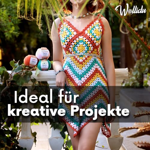 Wollidu Mika Garn – 3x50g (150g), Braun 0839 – Bild 6