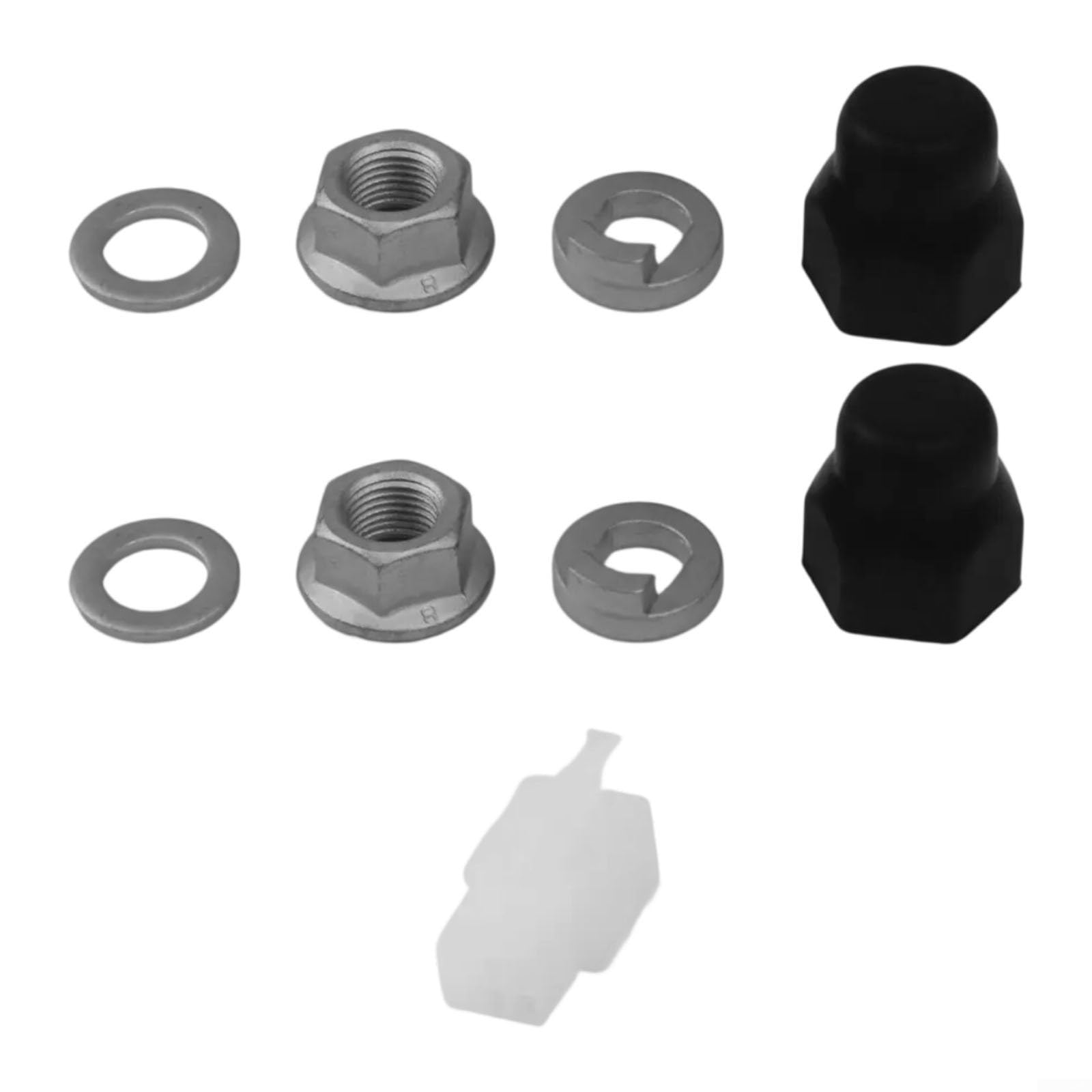 Zilimontt E-zestaw osi silnika w piaście rowerowej z nakrętkami blokującymi 12 mm i 14 mm, podkładkami zabezpieczającymi i osłonami nakrętek, trwała, stal węglowa, do elementów piasty koła rowerowego
