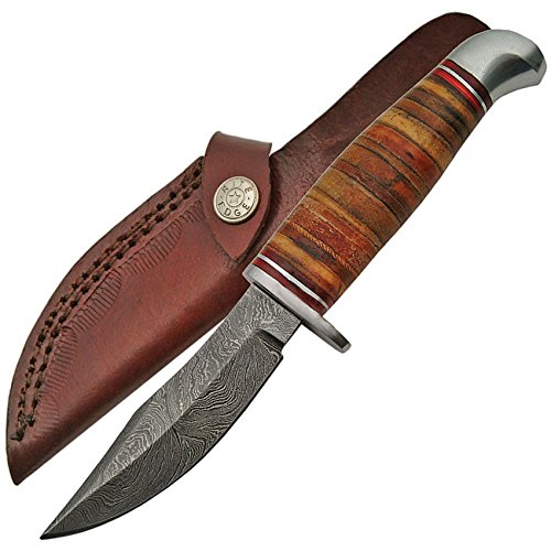 Damascus Stacked Leather Skinner DM1166