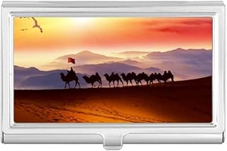 Flag Journey Silk Road Camel Desert Business Card Holder Case Pocket Box Wallet
