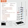 VEVOR Lab Stand Support, Laboratory Retort Support Stand Set, Steel Lab Stand 23.6 Rod and 8.3 x 5.7 Cast Iron Base, Includes Flask Clamps, a Burette Clamp and Cross Clamps