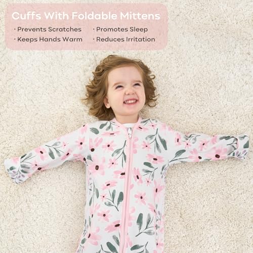 Image of Yoofoss Baby Sleep Sack 6-12 Months Long Sleeve Wearable Blanket Baby 100% Cotton 2-Way Zipper 0.5 Tog Infants Sleeping Sack, Lightweight(Medium)